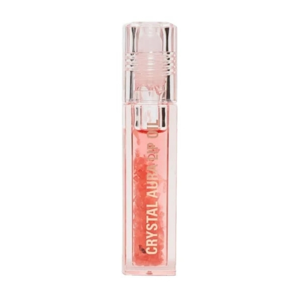 Crystal Aura Lip Oil + Pink Heart Charm Keychain Set - Picture 3 of 4